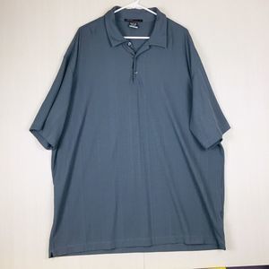 NIKE FIT DRY TIGER WOODS COLLECTION Polo Men's Short Sleeve Gray Shirt XXL TTG